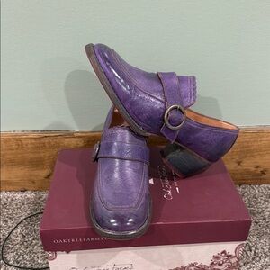 Purple Flats with Glossy Finish and Strap